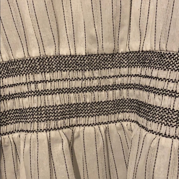 White and black stripe peplum blouse. - Picture 3 of 4